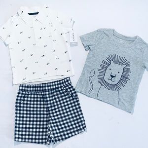 Carters Zoo/Safari 3pc Set 24M NWT